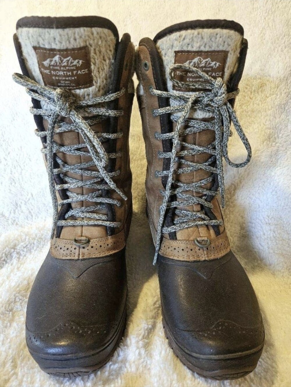 The North Face Brown Lace-Up Insulated Winter Boots